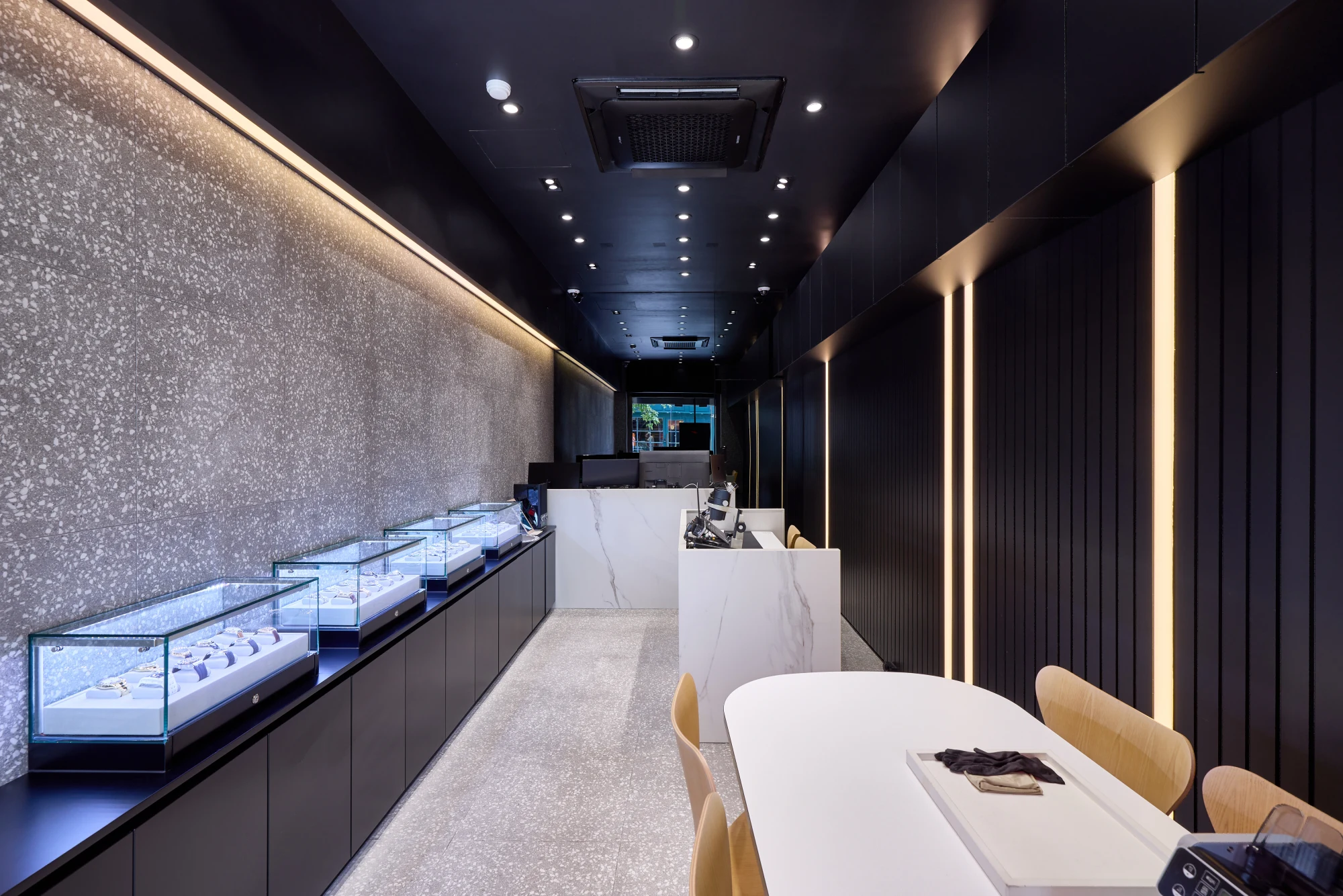 Interior of the ONE OF ONE showroom in Apgujeong, Seoul
