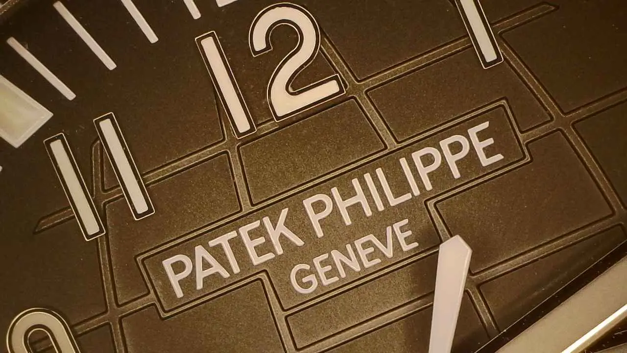 Patek Philippe caseback engraving examined under magnification