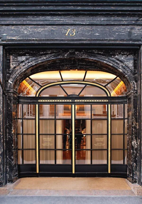 The entrance of the Cartier flagship at 13 Rue de la Paix, Paris