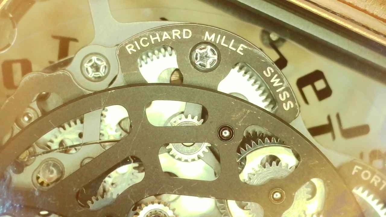 Richard Mille RM 030 movement examined under magnification