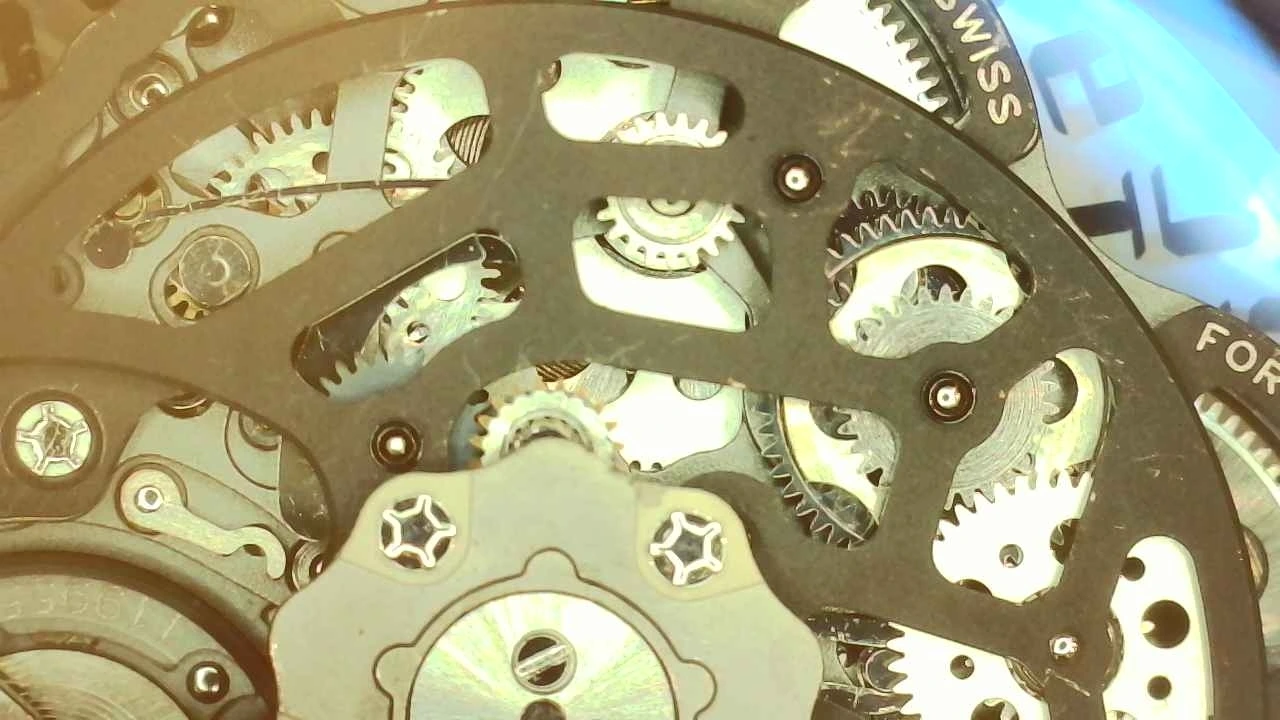 Richard Mille RM 030 movement components inspected for servicing damage