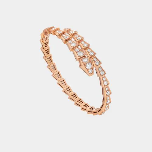 Bulgari Serpenti Viper bracelet in rose gold set with diamonds