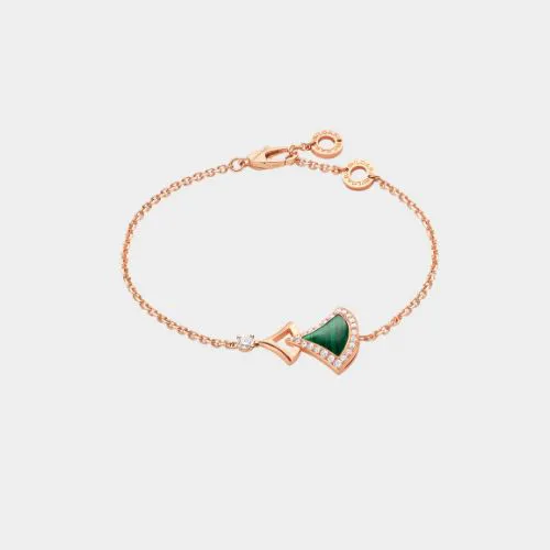 Bulgari Divas' Dream bracelet in rose gold with malachite