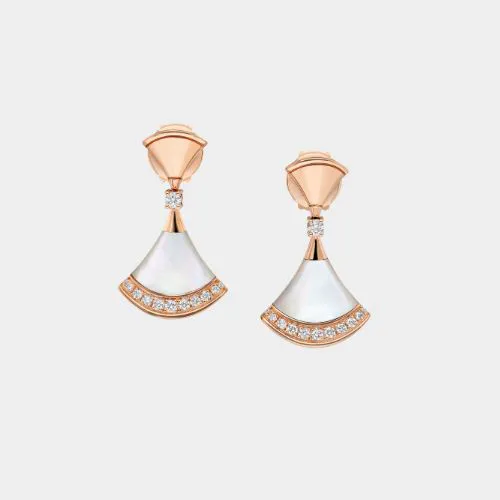 Bulgari Divas' Dream earrings in rose gold with mother-of-pearl