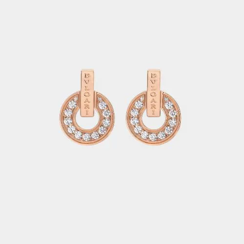 Bulgari Bvlgari Bvlgari earrings in rose gold set with diamonds