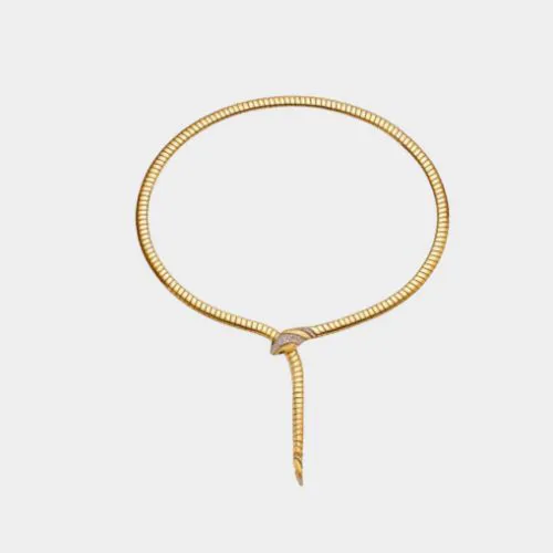 Bulgari Serpenti Tubogas necklace in yellow gold