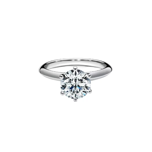 Tiffany Setting diamond engagement ring in platinum