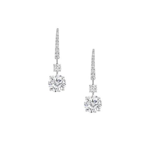 Graff bridal solitaire earrings