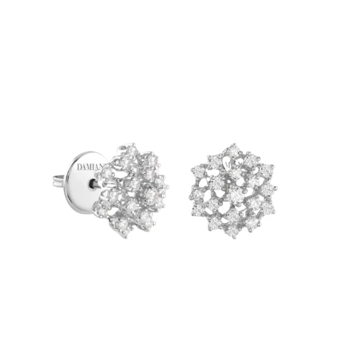 Damiani Mimosa earrings in white gold with diamonds