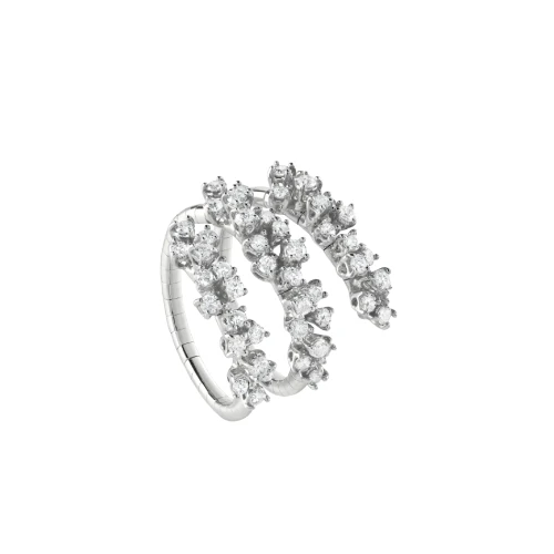 Damiani Mimosa ring in white gold with diamonds