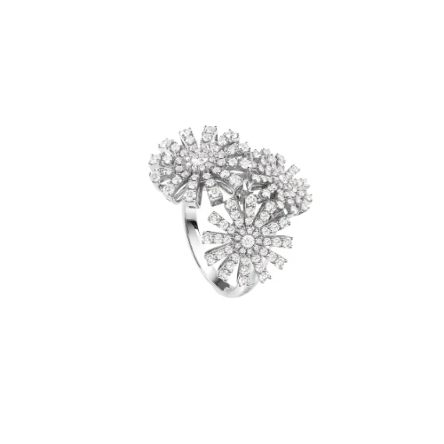 Damiani Margherita ring in white gold with diamonds