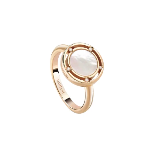 Damiani D.Side ring in rose gold with mother-of-pearl and diamonds