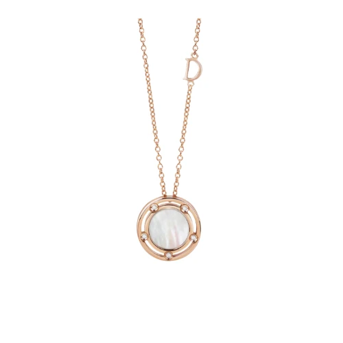 Damiani D.Side necklace in rose gold with mother-of-pearl and diamonds