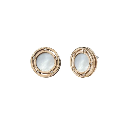 Damiani D.Side earrings in rose gold with mother-of-pearl and diamonds